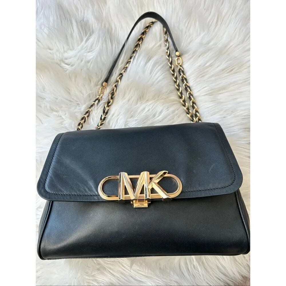 Michael Kors Parker Extra-Large Leather Shoulder Bag black stylish shoulder bag